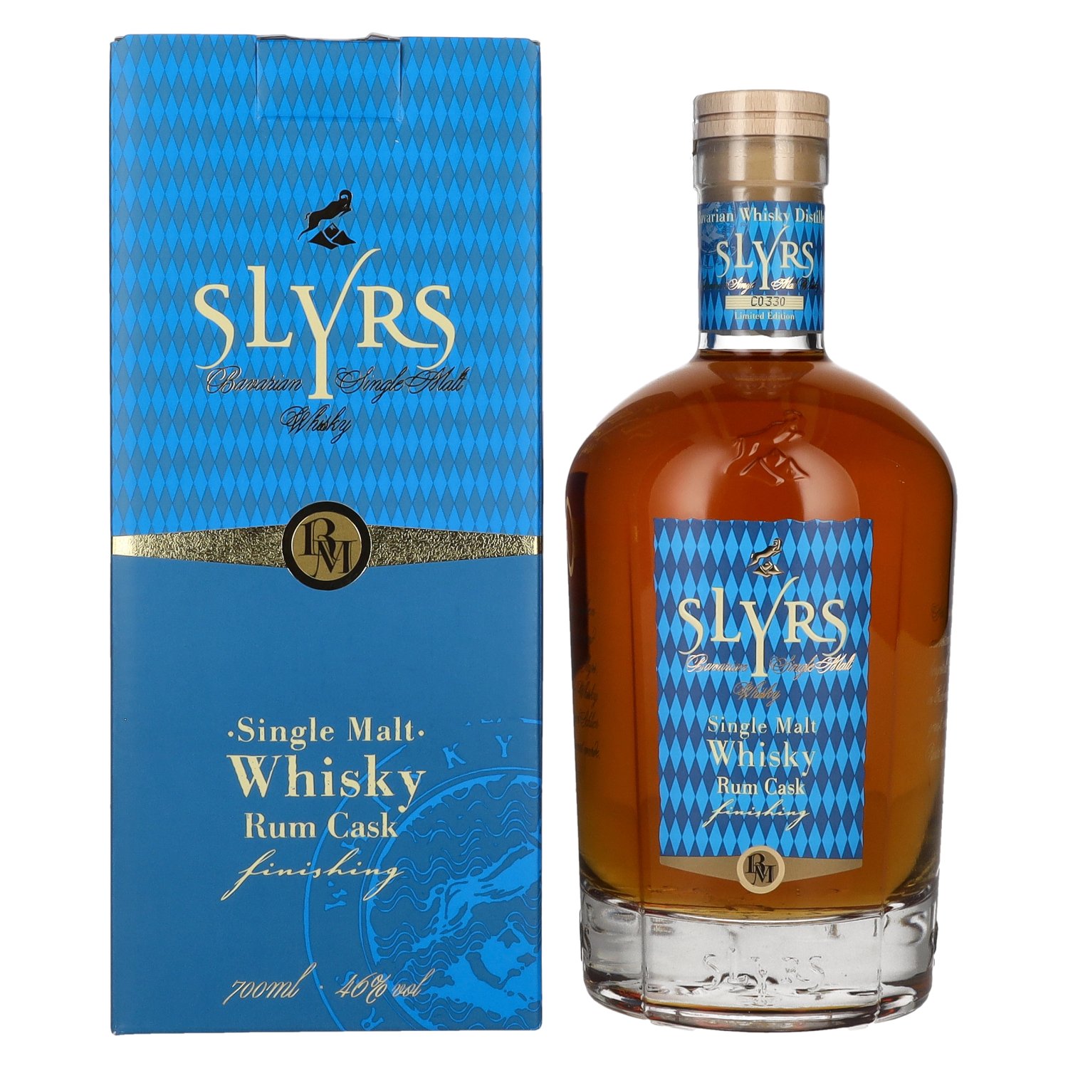 Malt Giftbox RUM FINISH 0,7l Single in Vol. CASK Limited Slyrs Whisky 46% Edition
