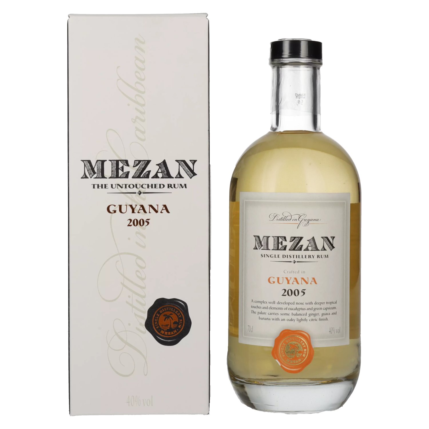 40% Distillery Mezan GUYANA 0,7l Rum Giftbox Vol. 2005 Single in