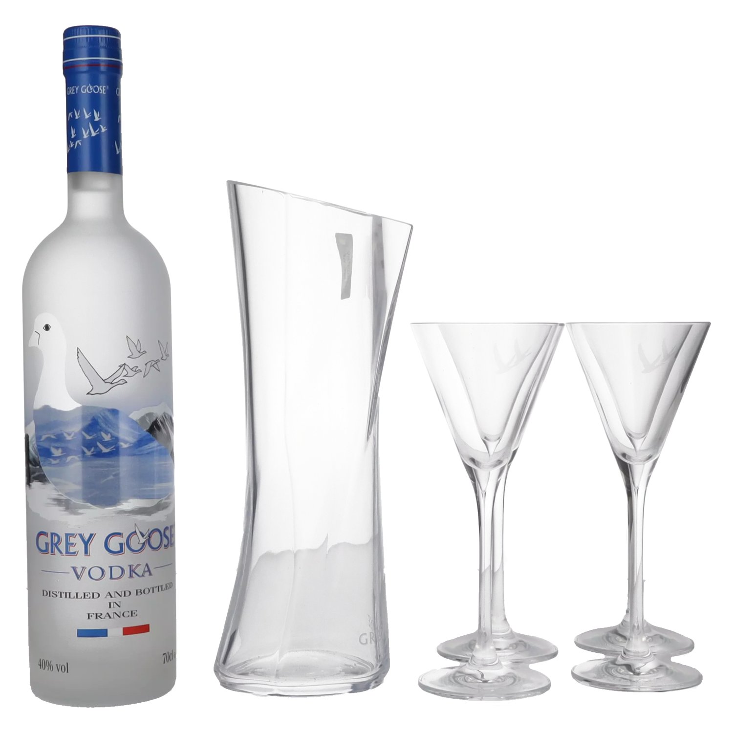 Grey Goose Vodka THE ULTIMATE Holzkiste GOOSE GREY 40% 0,7l Vol. in MARTINI Pack