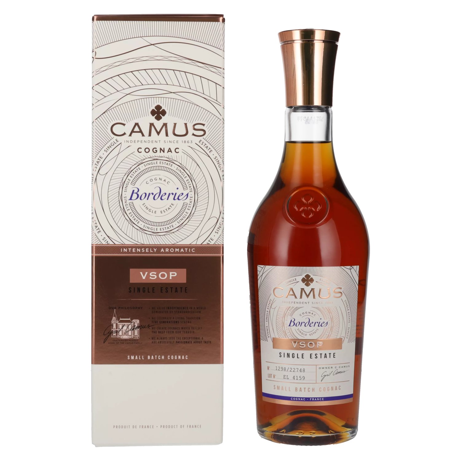 Vol. 40% Geschenkbox in Cognac Camus Single 0,7l Estate VSOP Borderies