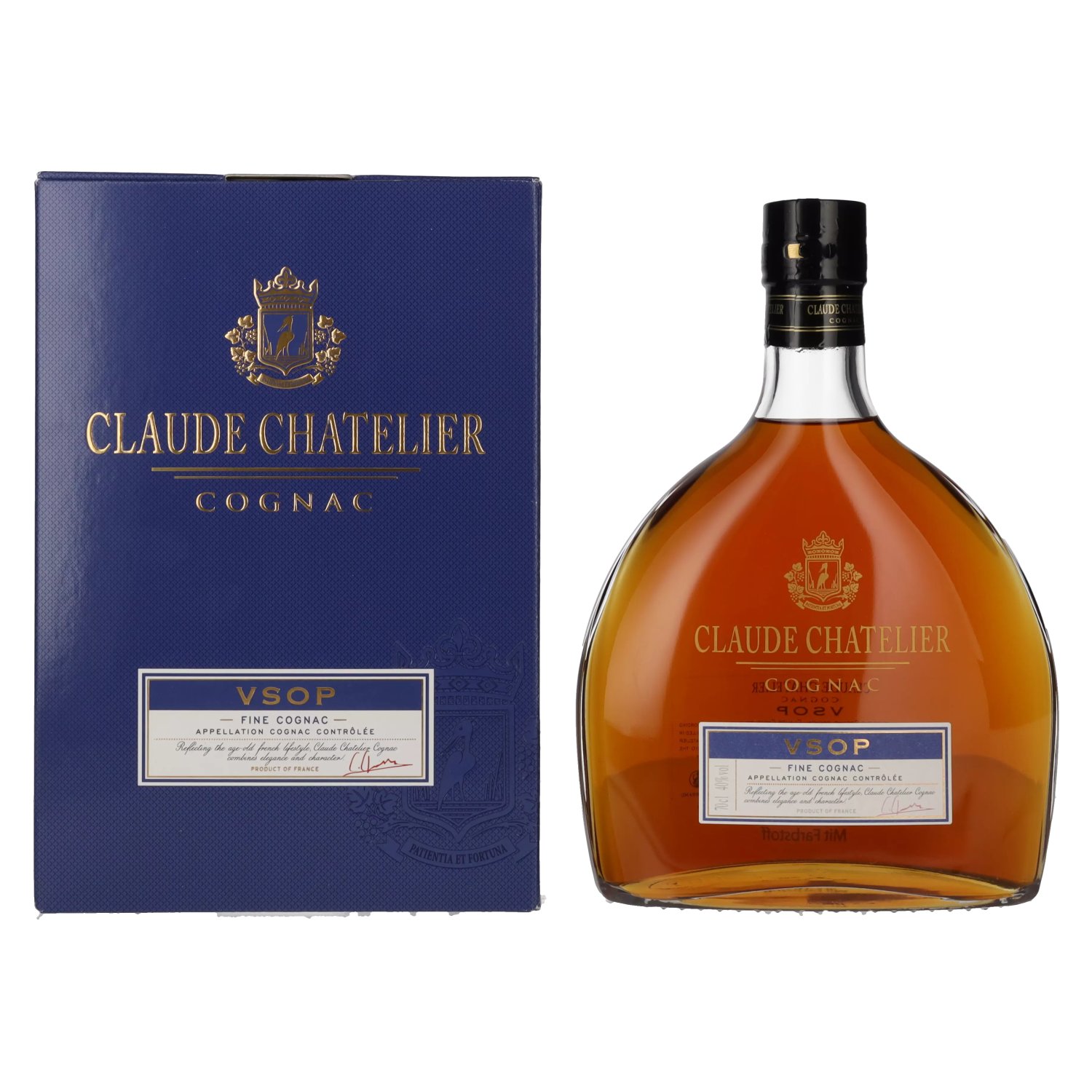 Claude Chatelier VSOP Fine Vol. Cognac Geschenkbox 40% 0,7l in