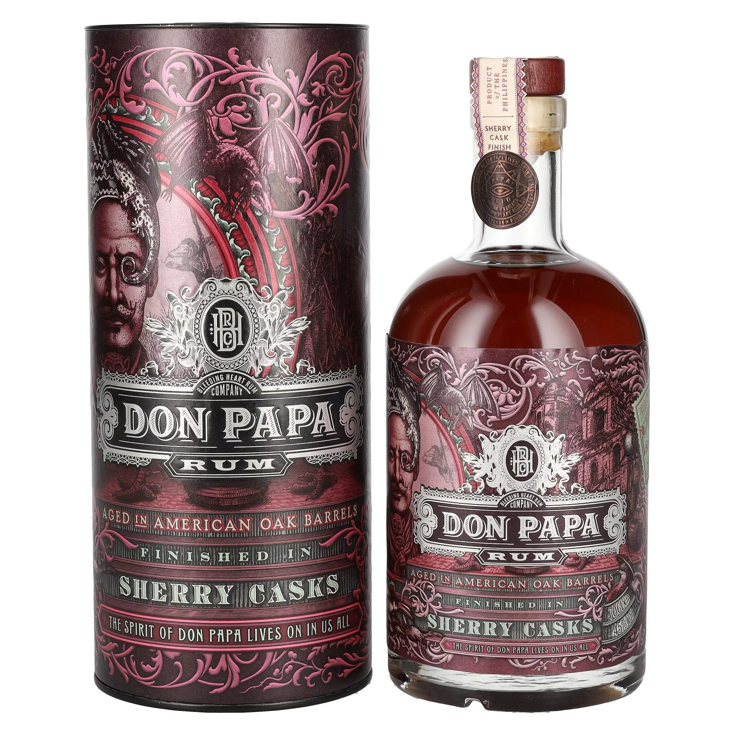 Don Papa Rum Sherry Casks Vol. 45% in Giftbox 0,7l
