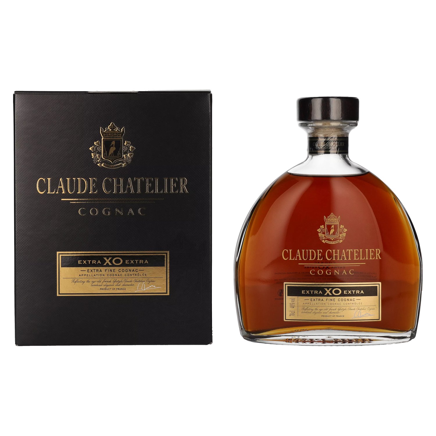 Claude Chatelier Extra Fine XO 0,7l Extra Cognac in 40% Vol. Geschenkbox