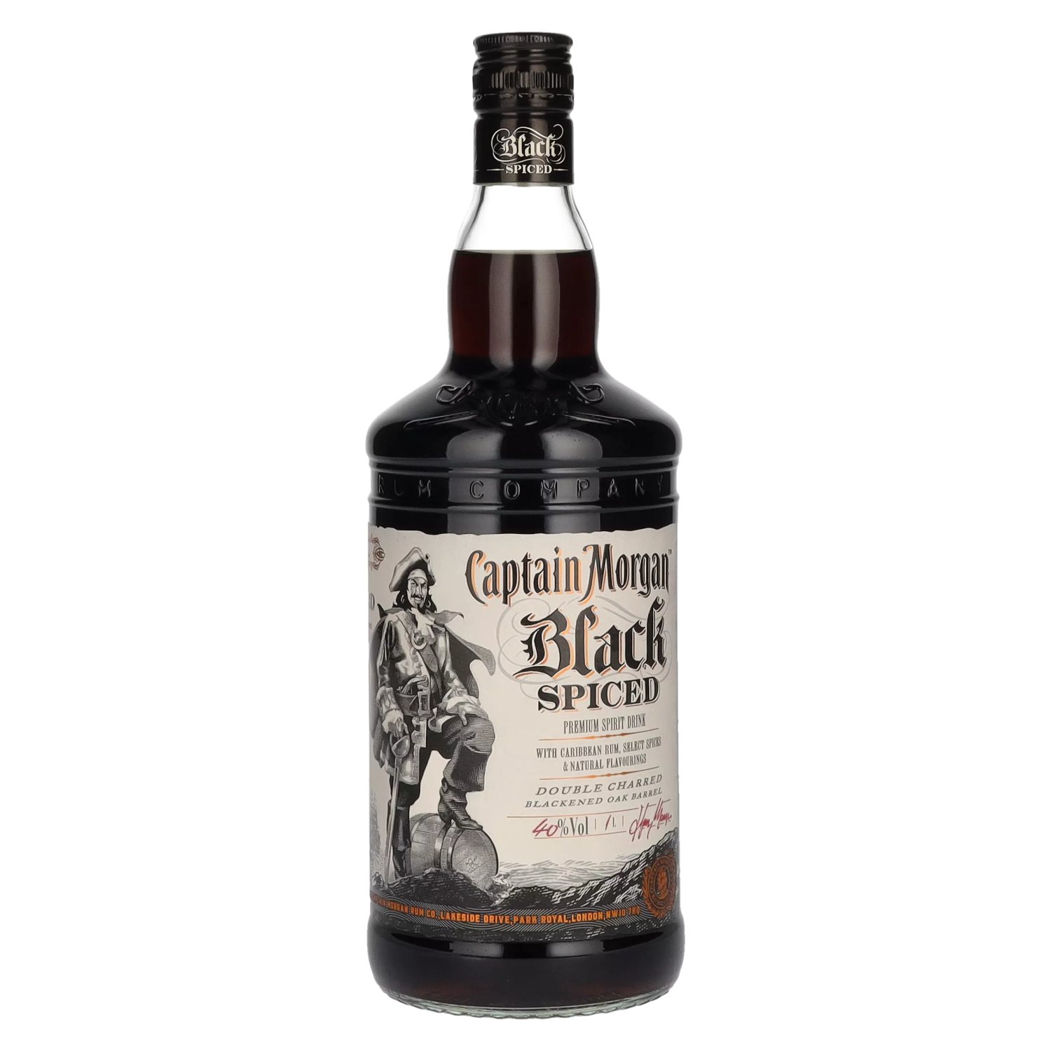Captain Morgan Black Spiced Vol. 40% 1l Spirit Premium Drink