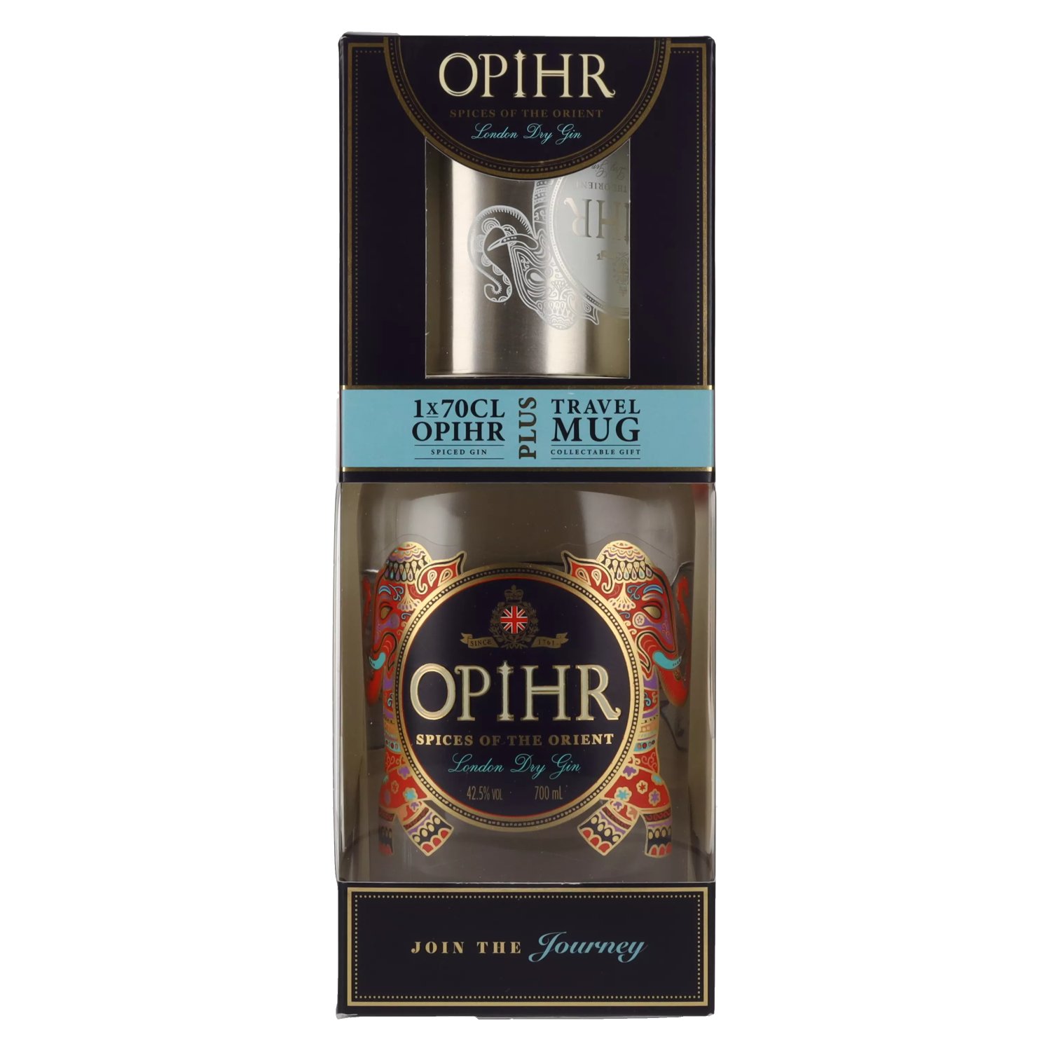 Opihr ORIENTAL SPICED London Dry Mug Gin Vol. 0,7l 42,5% with in Travel Giftbox