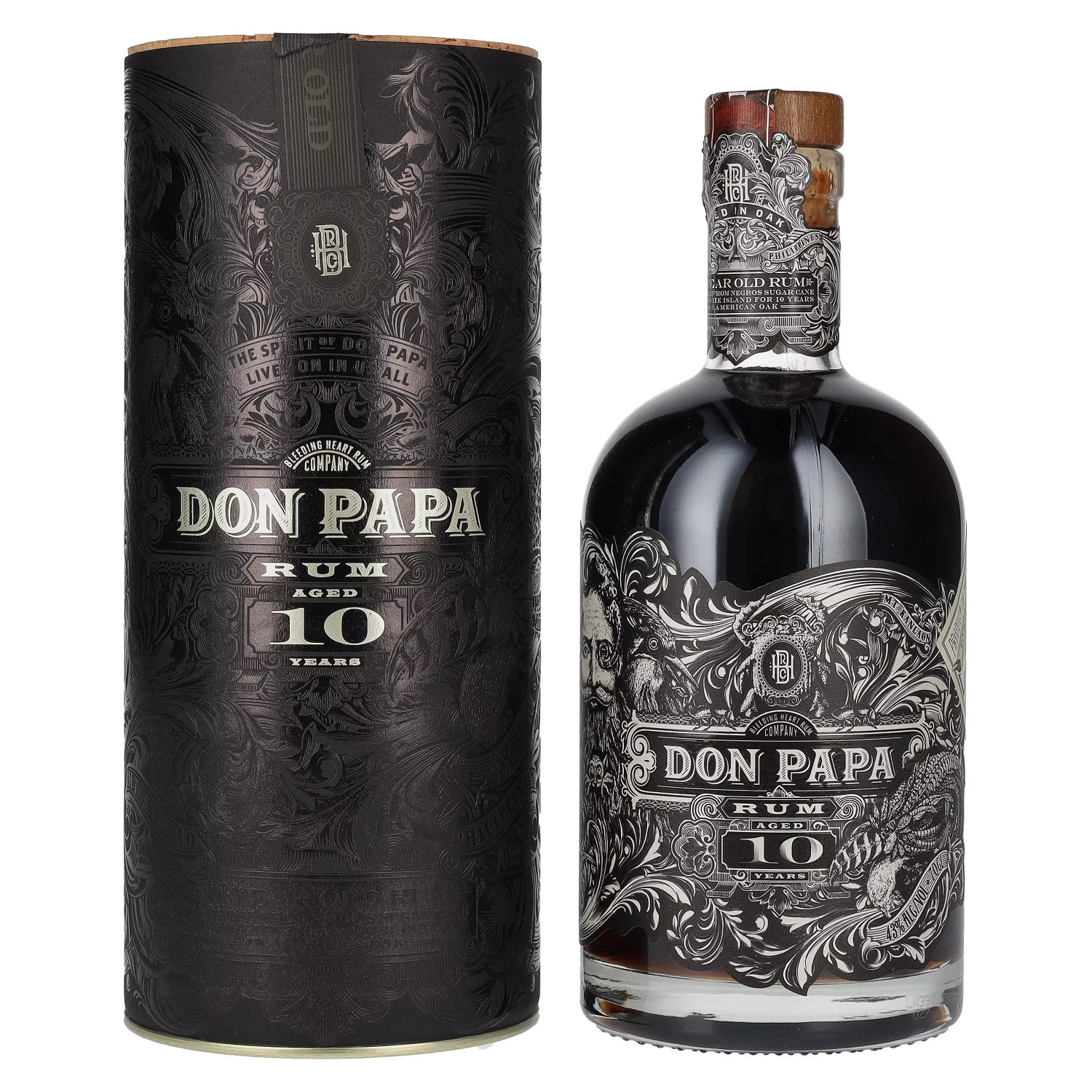 Don Papa BAROKO 40% Vol. 0,7l in Giftbox with Hip Flask