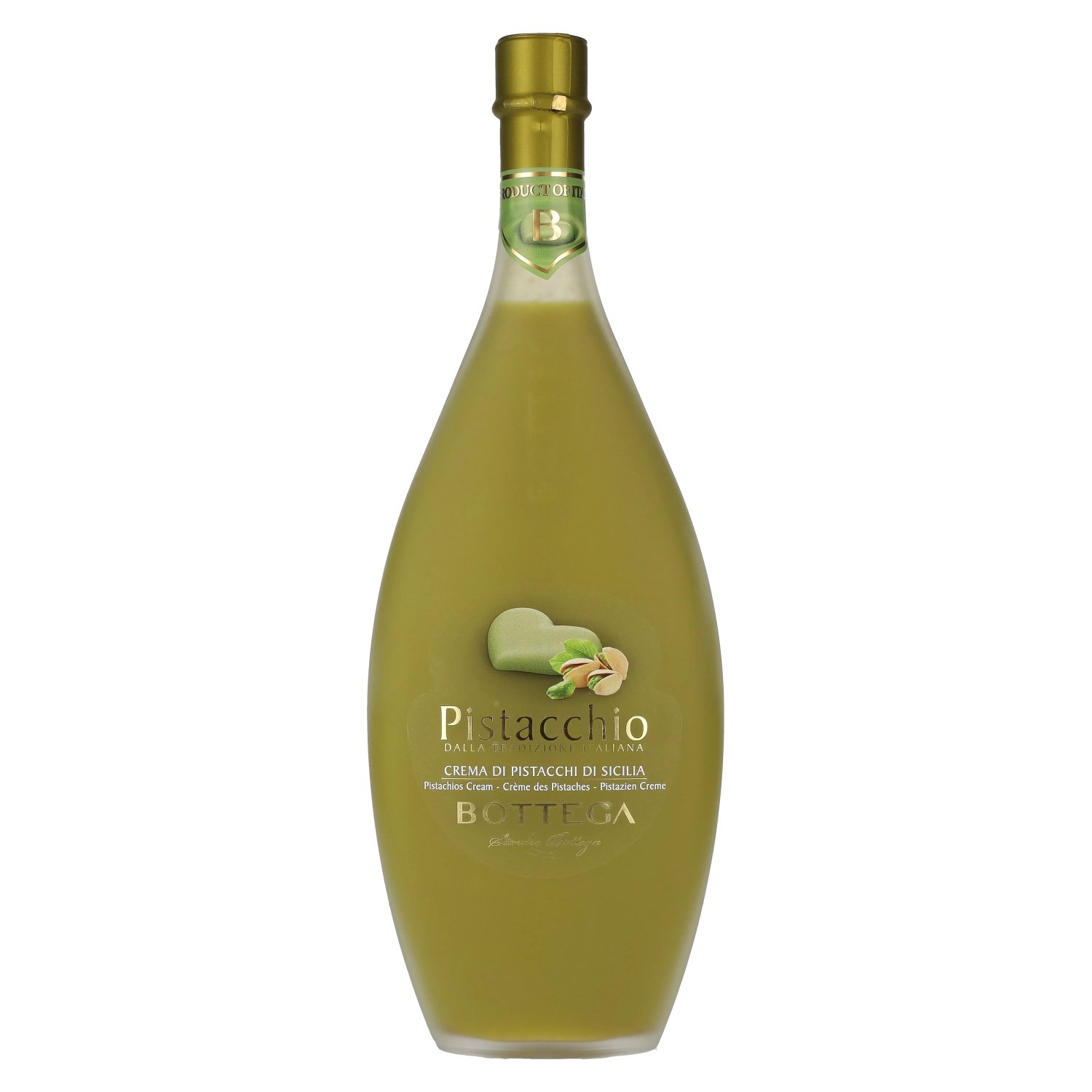 Cream PISTACCHIO Crema Bottega Liqueur 17% 0,5l di Vol.