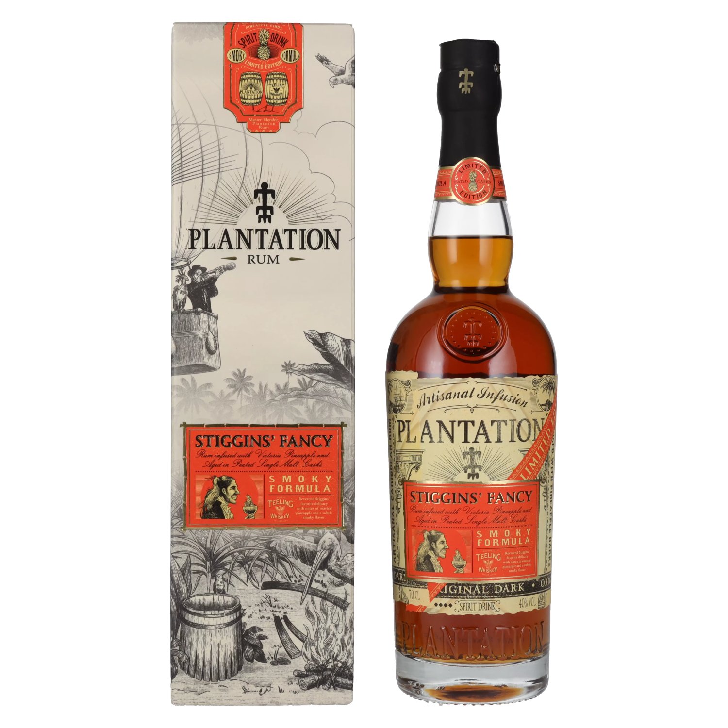 Plantation Stiggin\'s Fancy Smoky in 40% Formula Vol. Giftbox 0,7l Drink Spirit