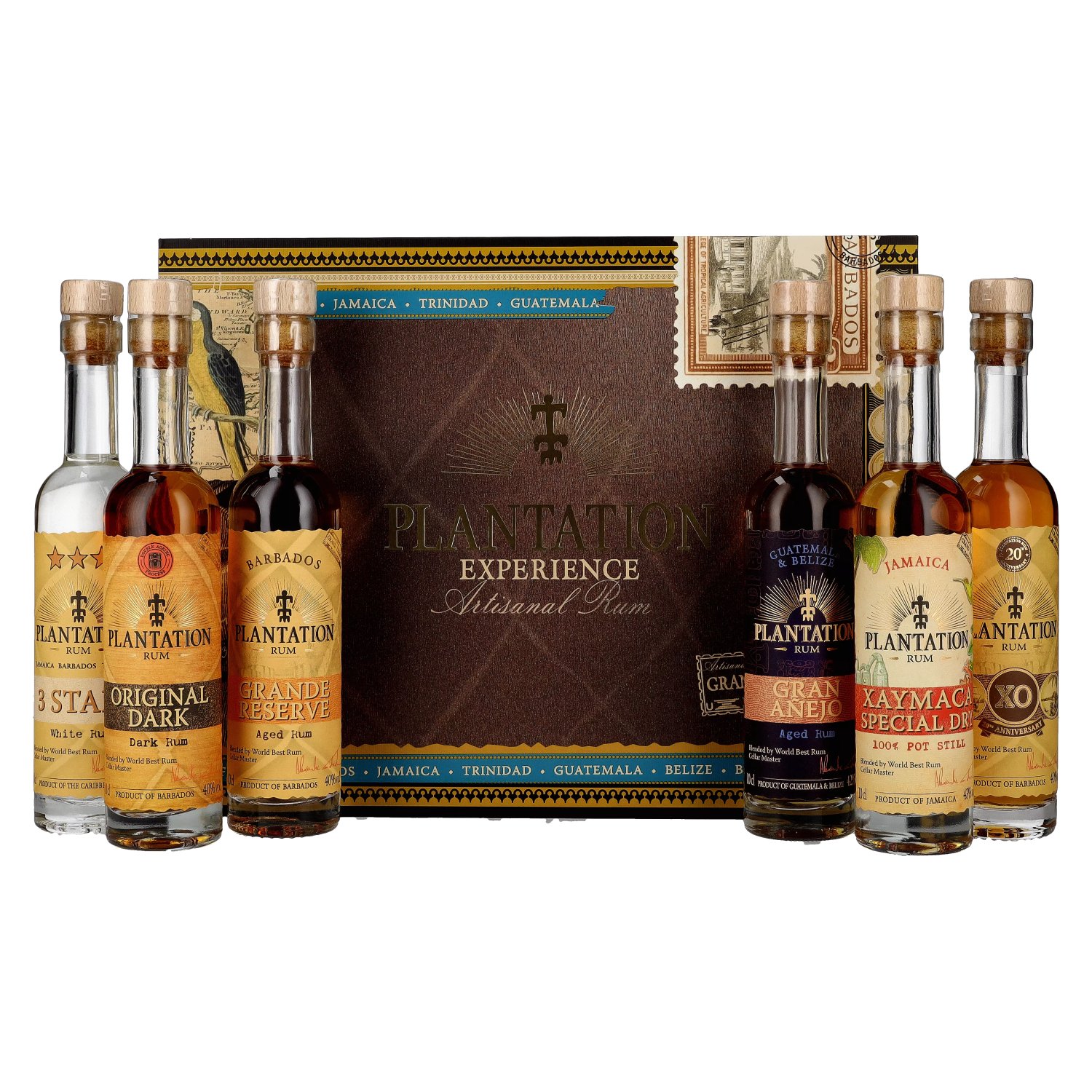Plantation EXPERIENCE BOX Artisanal Rum 41% in 6x0,1l Giftbox Vol