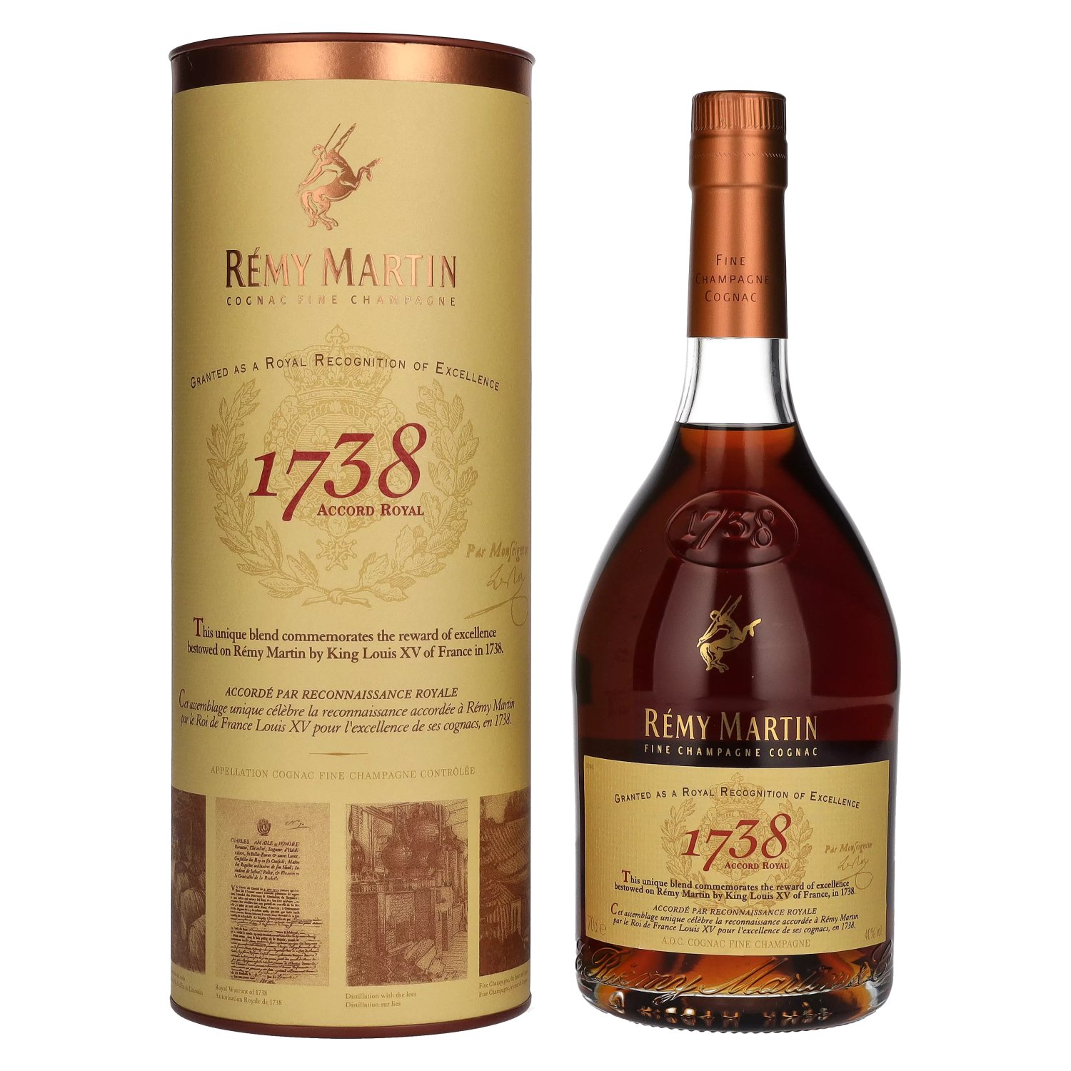 Rémy Martin 1738 0,7l 40% Vol. Cognac ROYAL Fine Giftbox Champagne ACCORD in