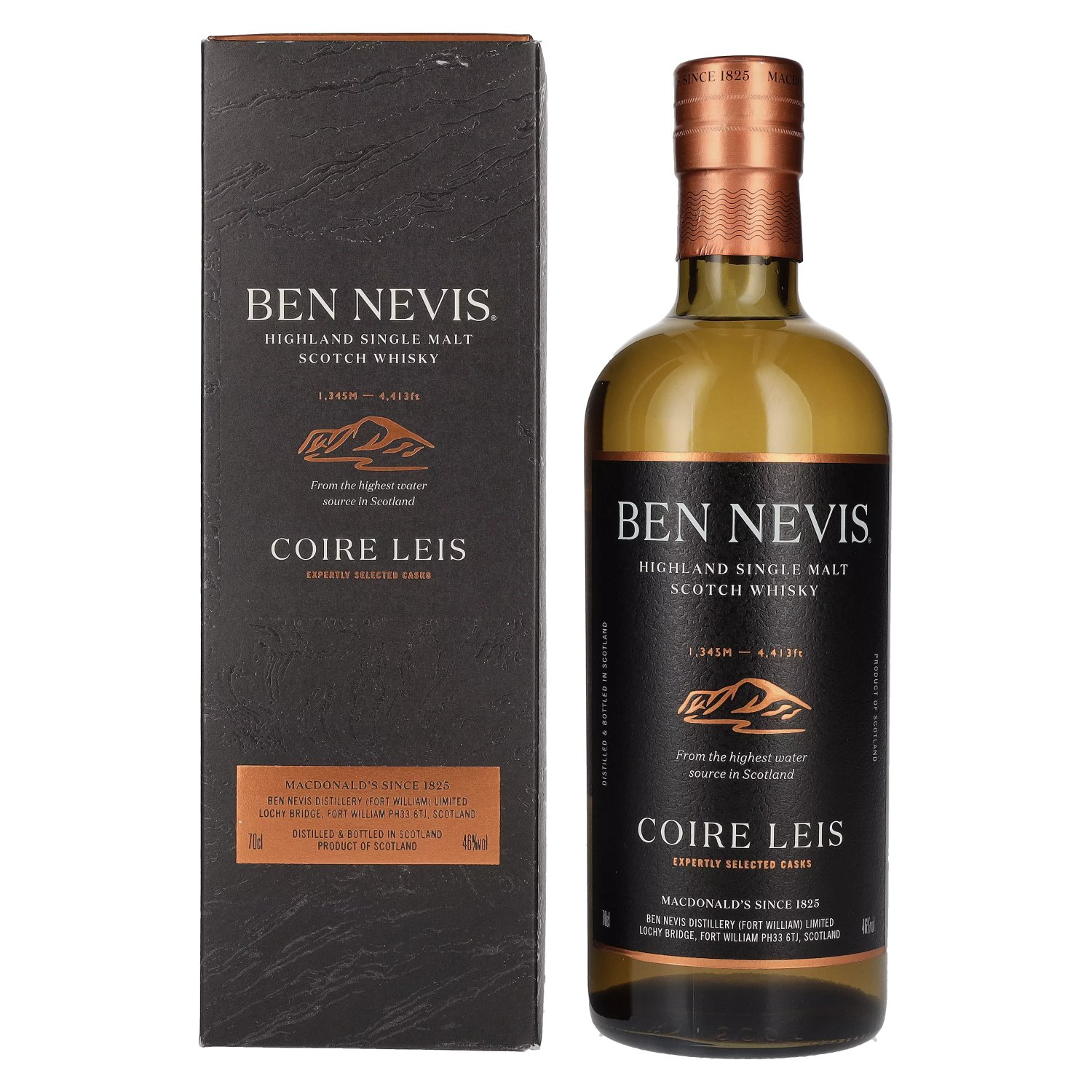 MacDonald\'s Ben Nevis COIRE 0,7l in 46% Highland Vol. Single LEIS Malt Geschenkbox