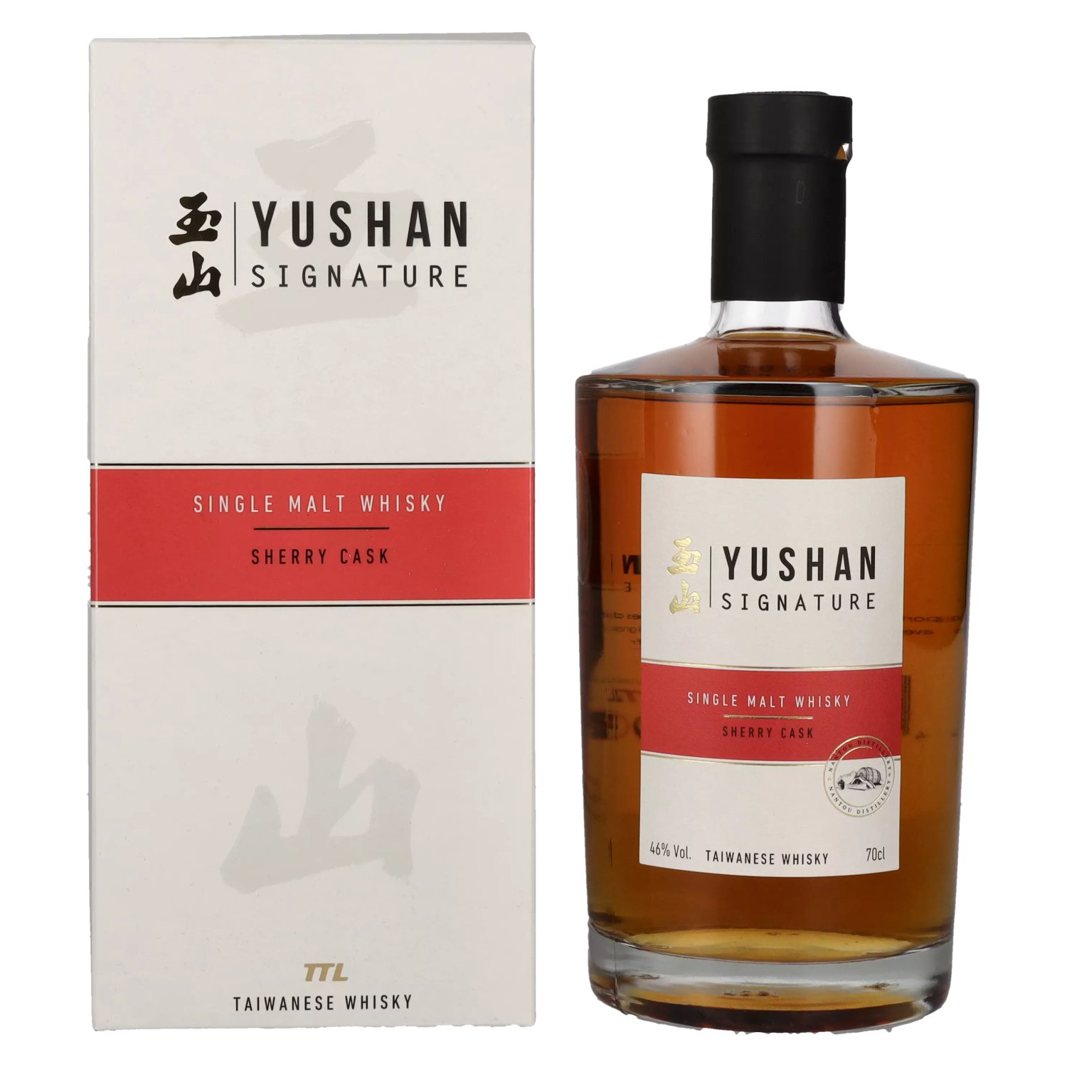 Yushan Signature Single Malt Whisky in 0,7l 46% Giftbox Vol. CASK SHERRY