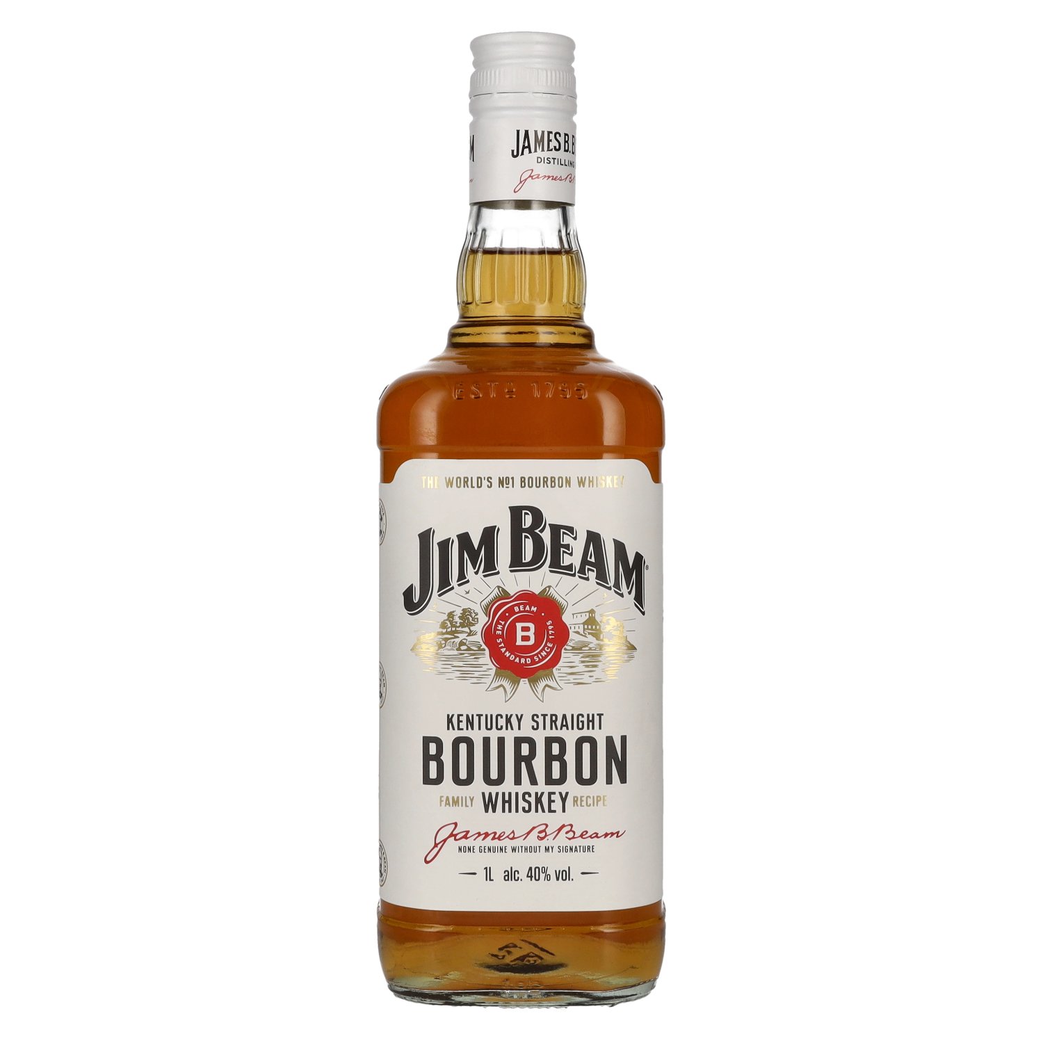Jim Beam Kentucky Straight Vol. Bourbon 1l 40% Whiskey