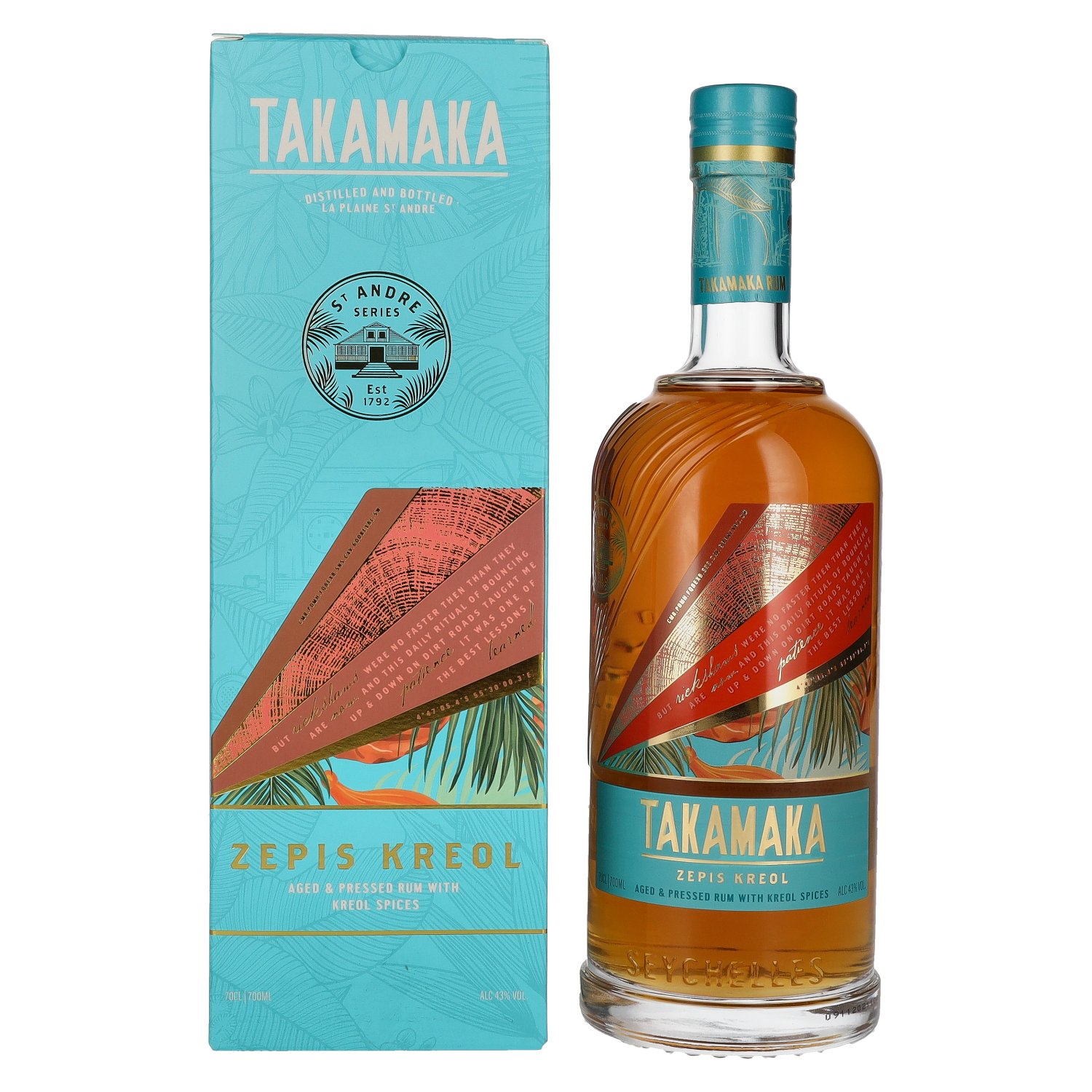 43% ZEPIS Rum Takamaka KREOL Giftbox in 0,7l Vol.