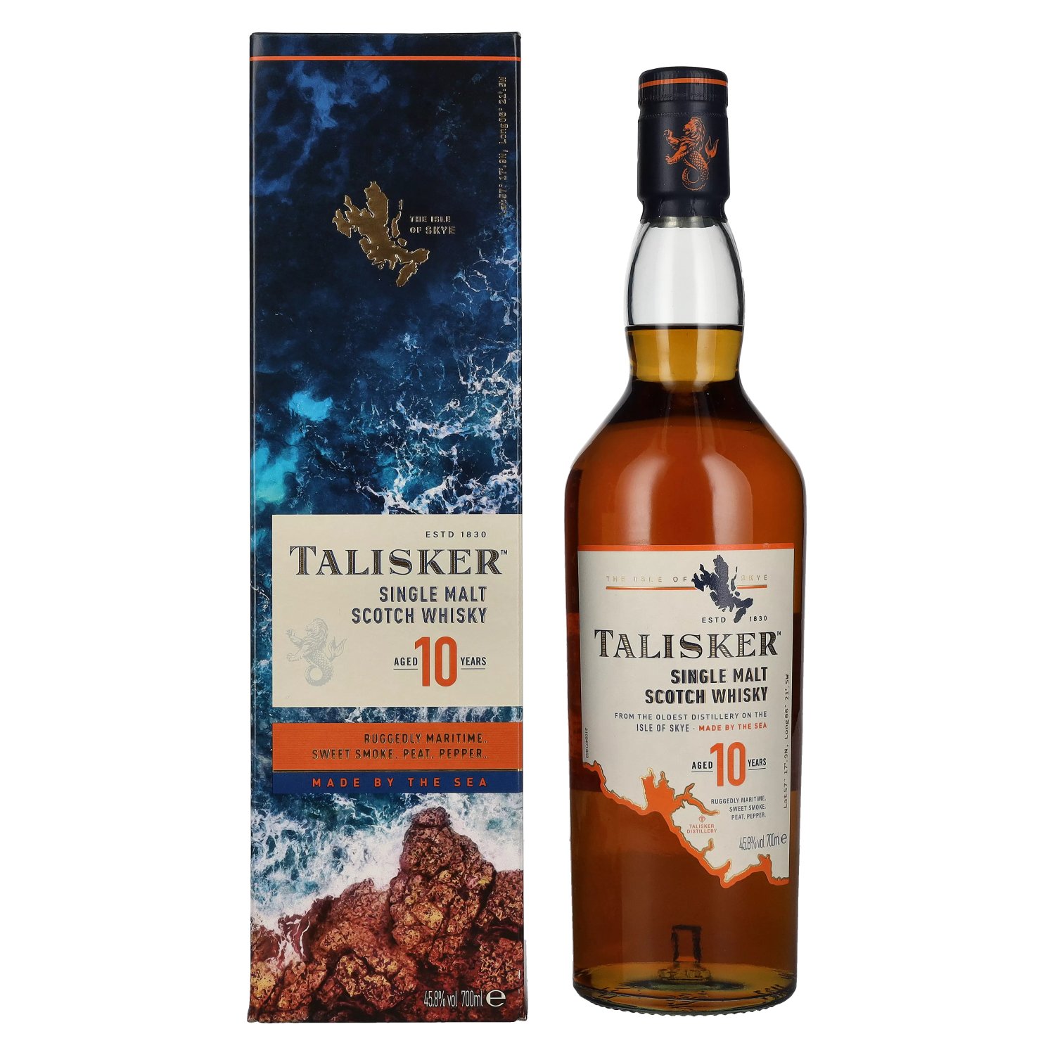 Talisker 10 Years Old in Malt Single 45,8% Vol. Whisky 0,7l Geschenkbox