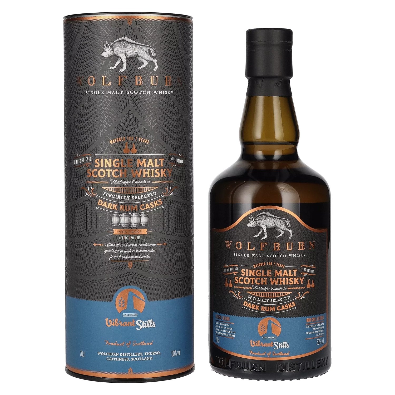 Wolfburn VIBRANT STILLS Whisky in Single 0,7l Vol. Malt Scotch 50% Geschenkbox