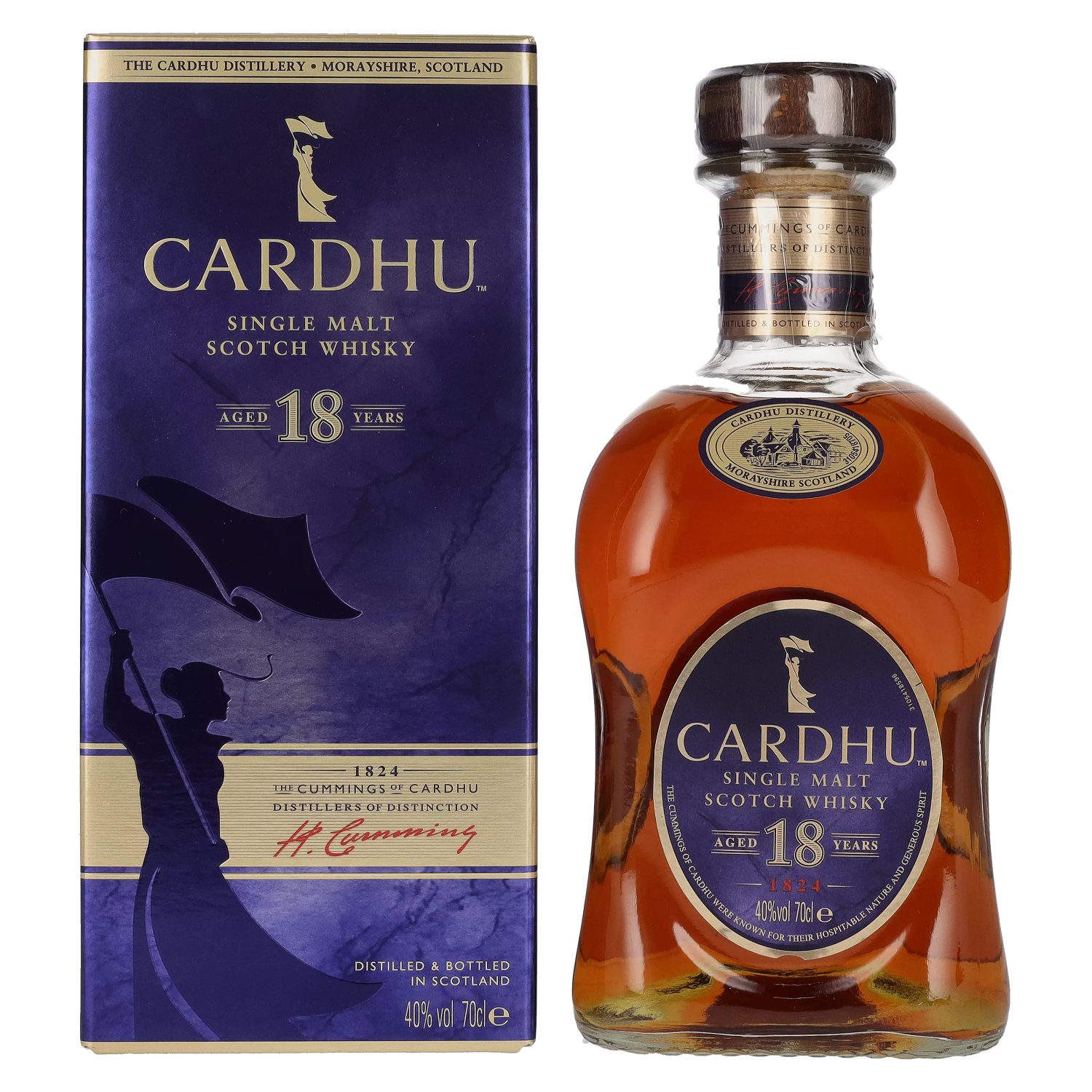 18 Whisky Years Malt Vol. 0,7l in Single Old 40% Geschenkbox Scotch Cardhu