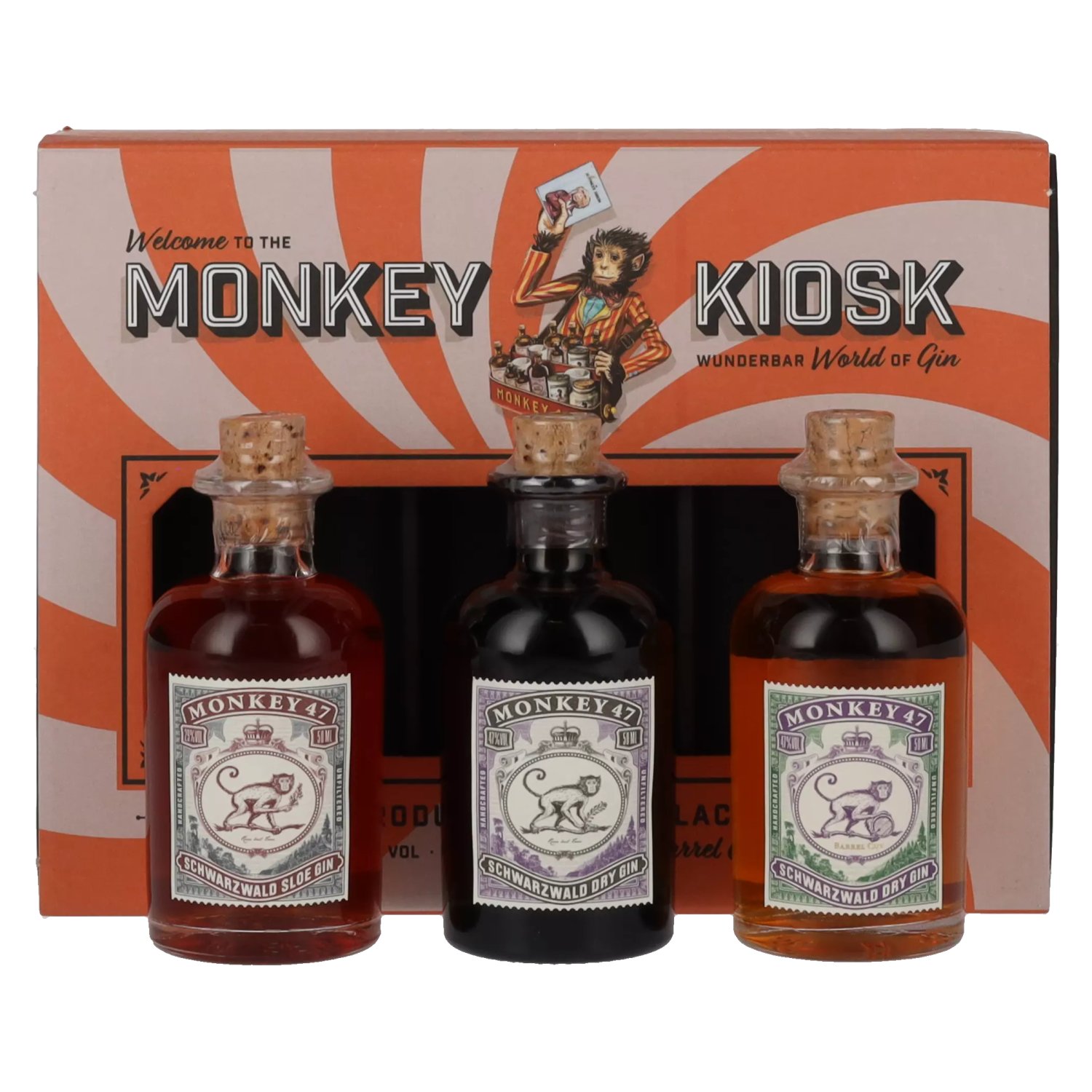 47 41% Vol. in Giftbox 3x0,05l Monkey Kiosk Set