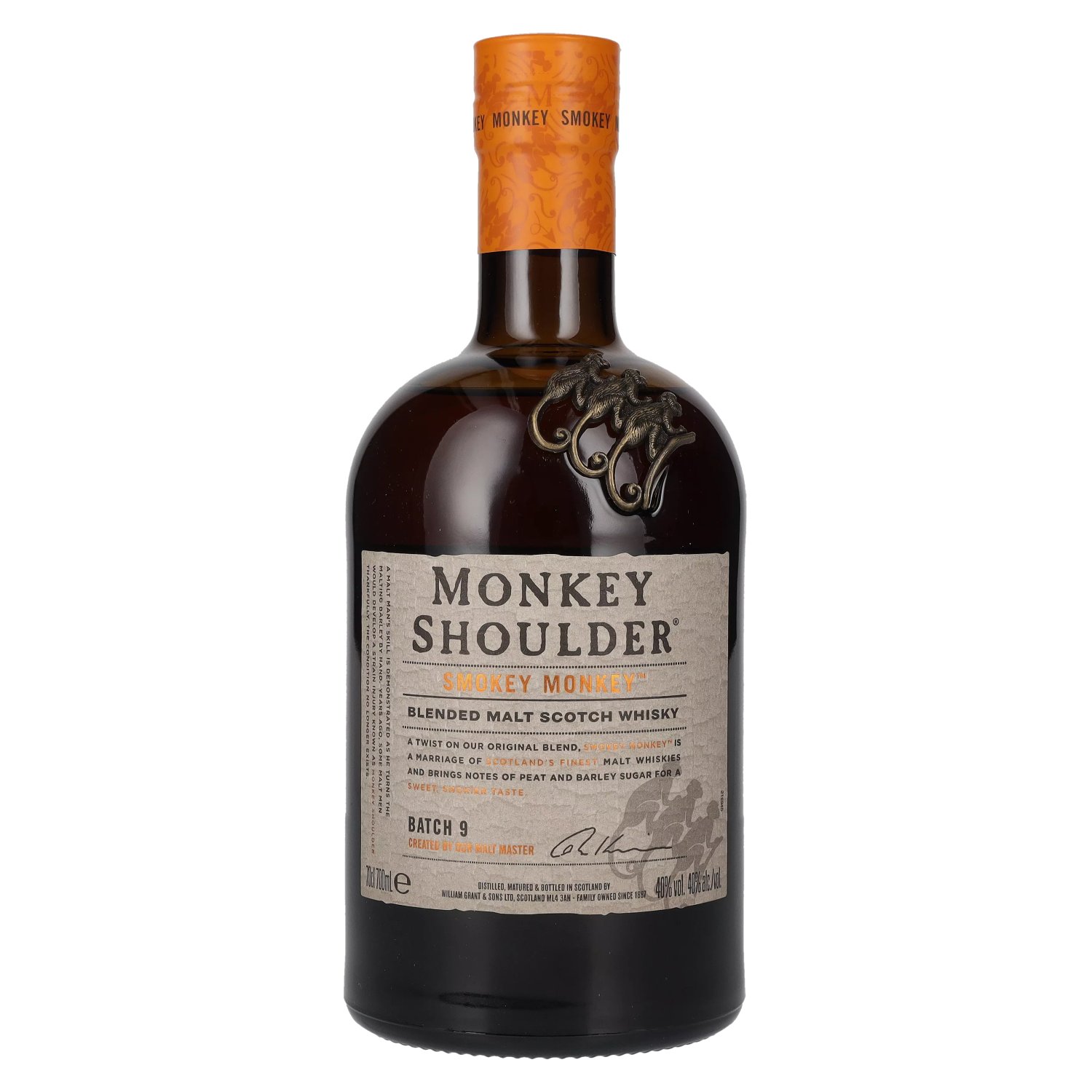 9 Blended Vol. 0,7l Malt Monkey BATCH MONKEY SMOKEY Shoulder 40%