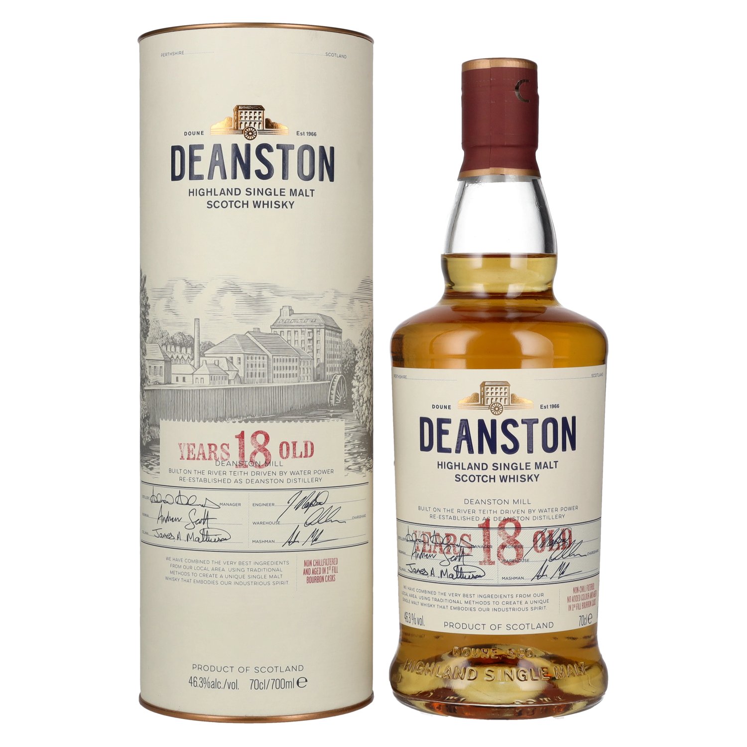 Old Deanston Geschenkbox Malt Vol. Highland 46,3% 0,7l in 18 Single Years
