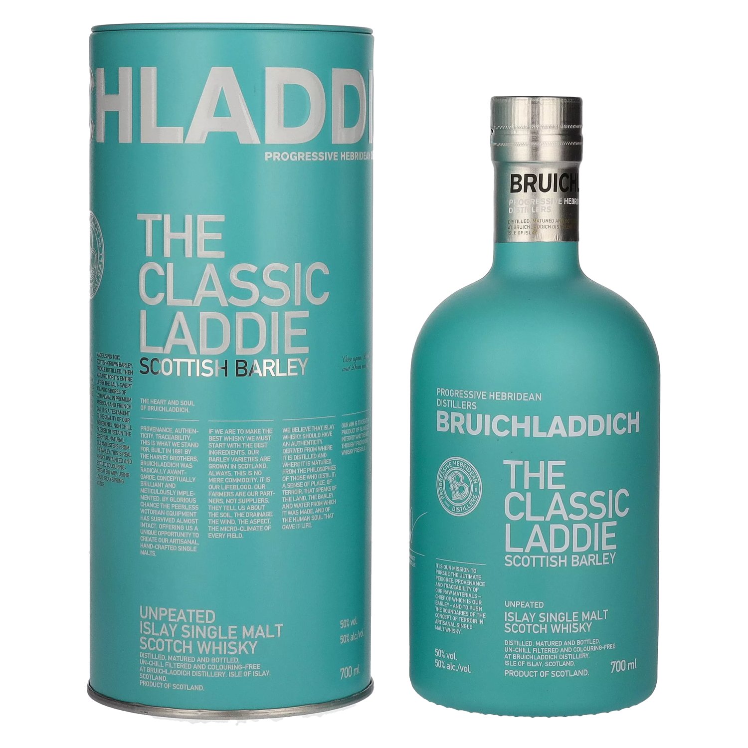 Bruichladdich THE in 50% Vol. LADDIE CLASSIC 0,7l Tinbox Barley Scottish Unpeated Islay Single Malt